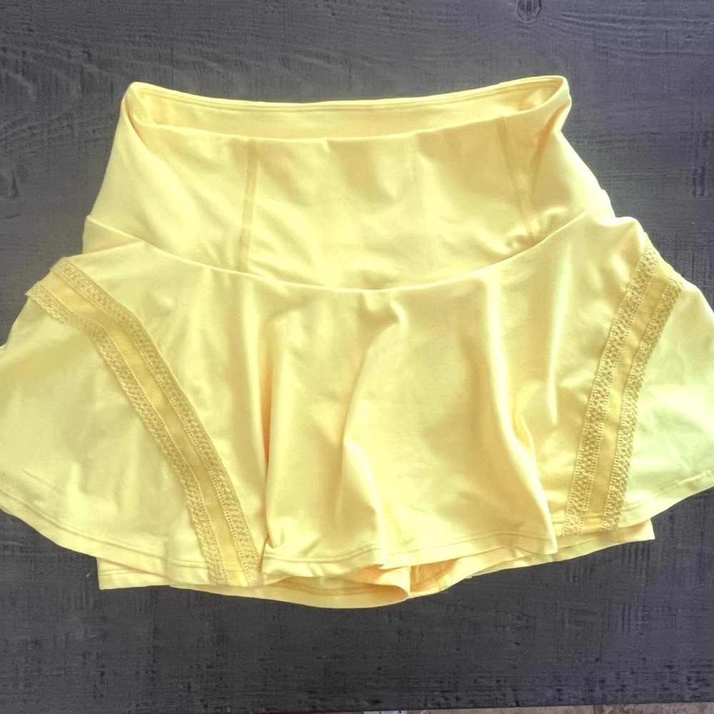 FP Movement by Free People Pleats and Thank You Yellow Athletic Skort